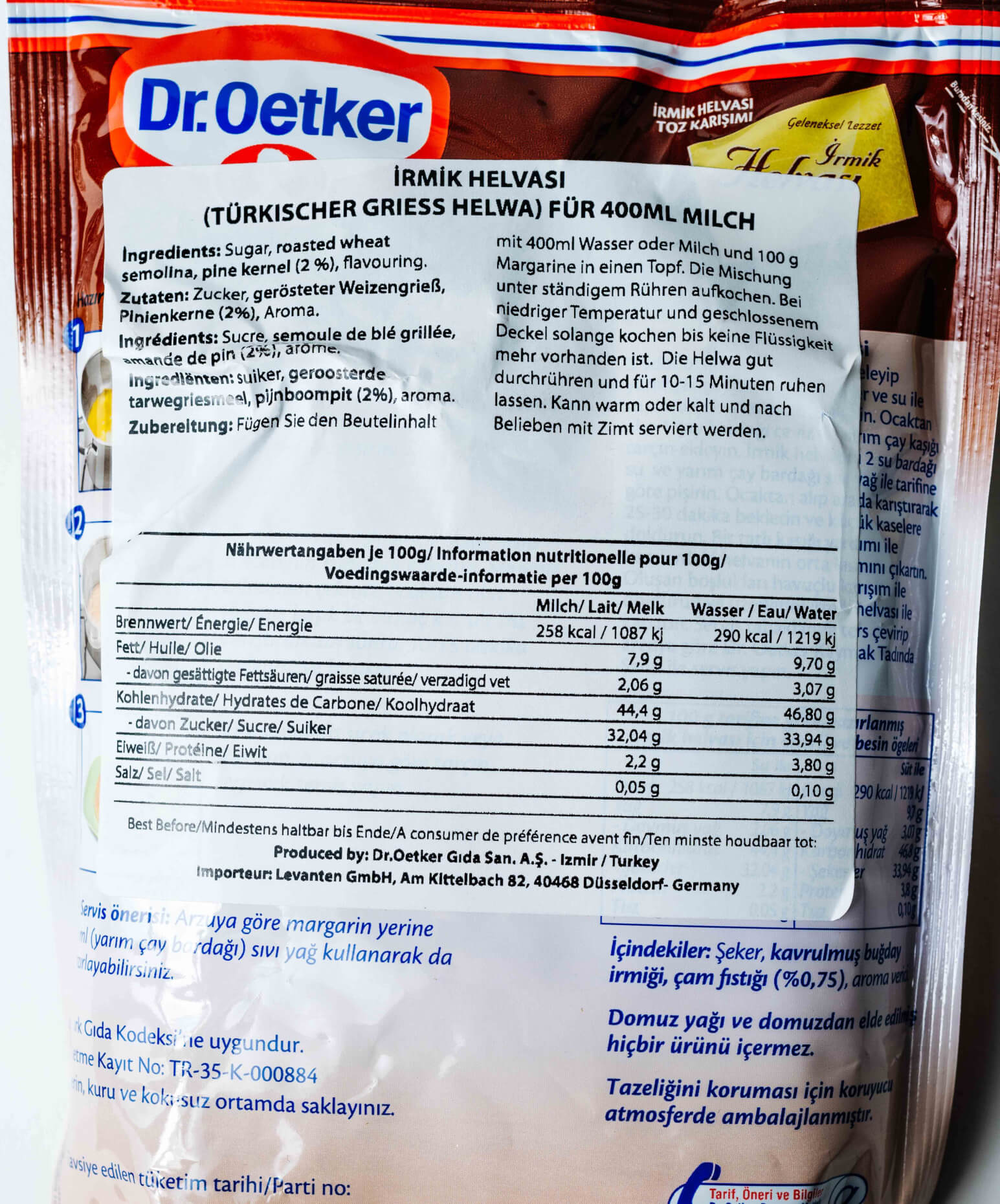 Dr. Oetker Semolina Helva Dessert Mix 