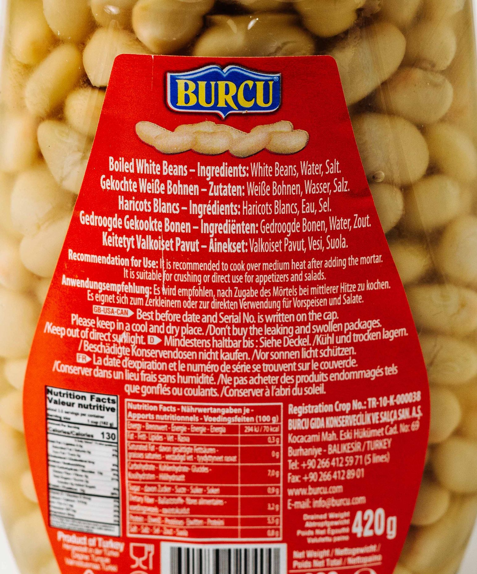 Burcu Boiled White Beans 