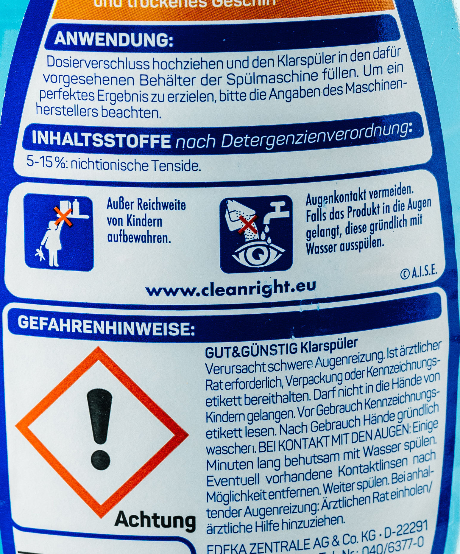 Gut & Günstig Dish Washing Gel 