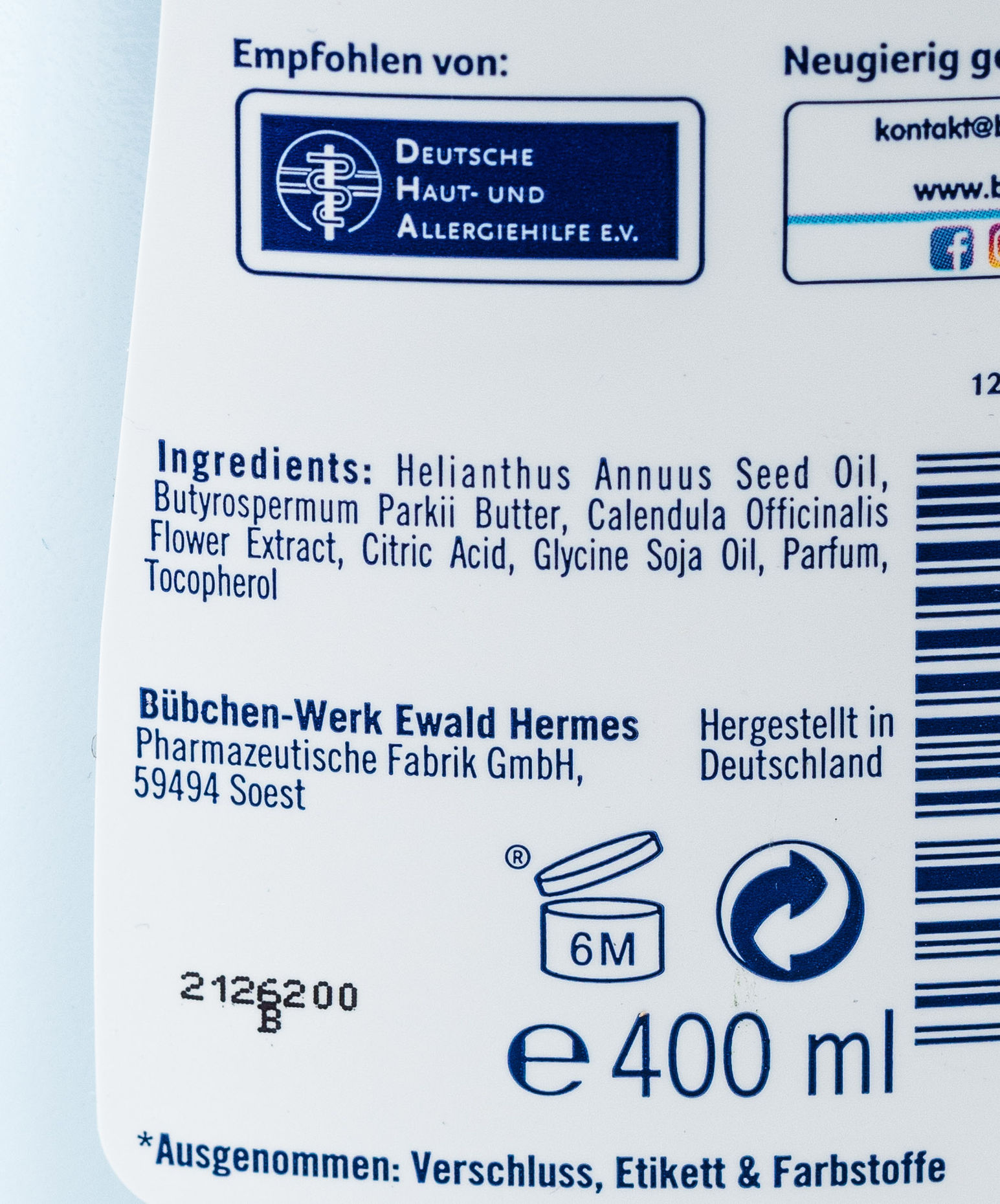 Bübchen Baby Oil