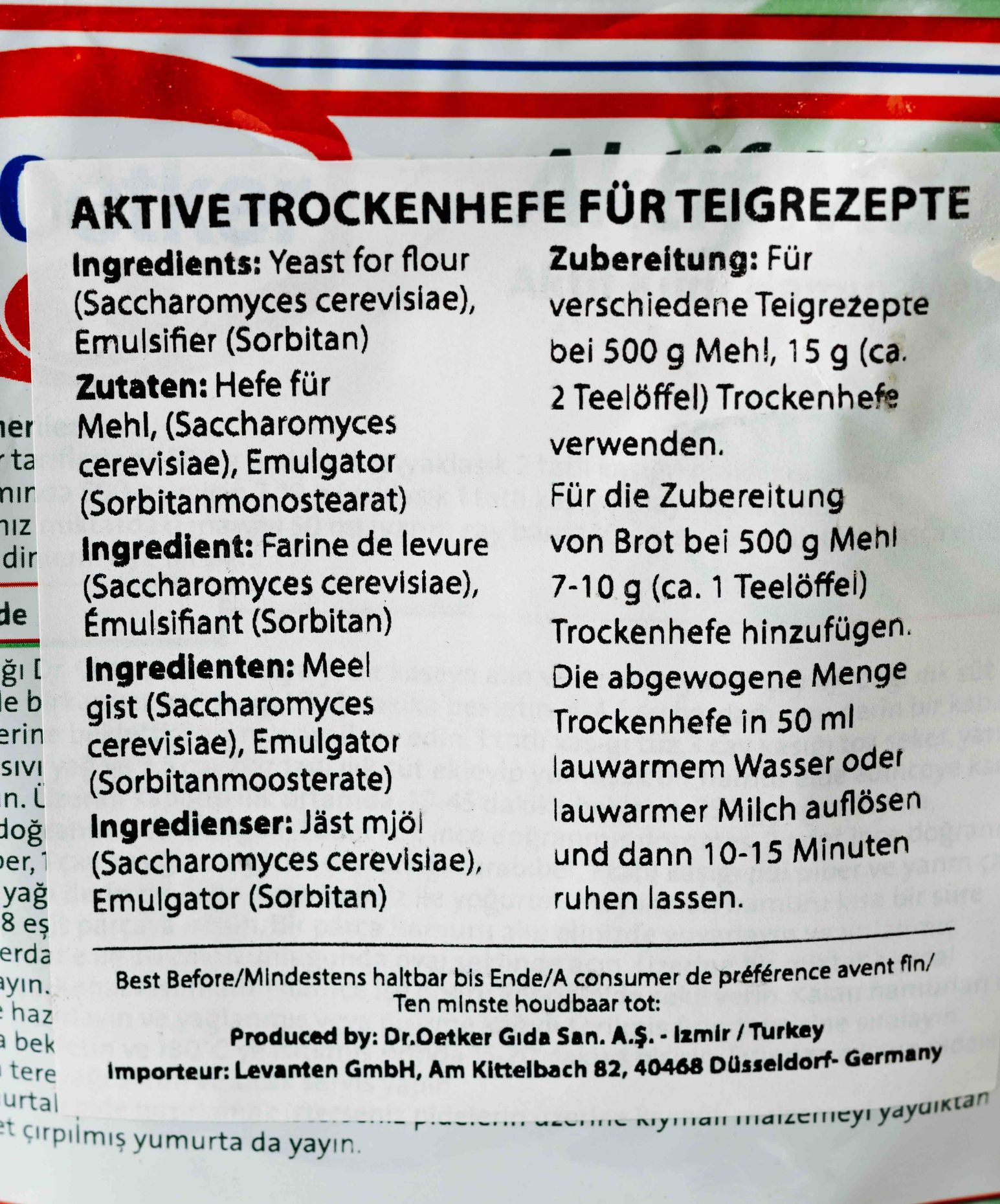 Dr. Oetker Aktive Trockenhefe 