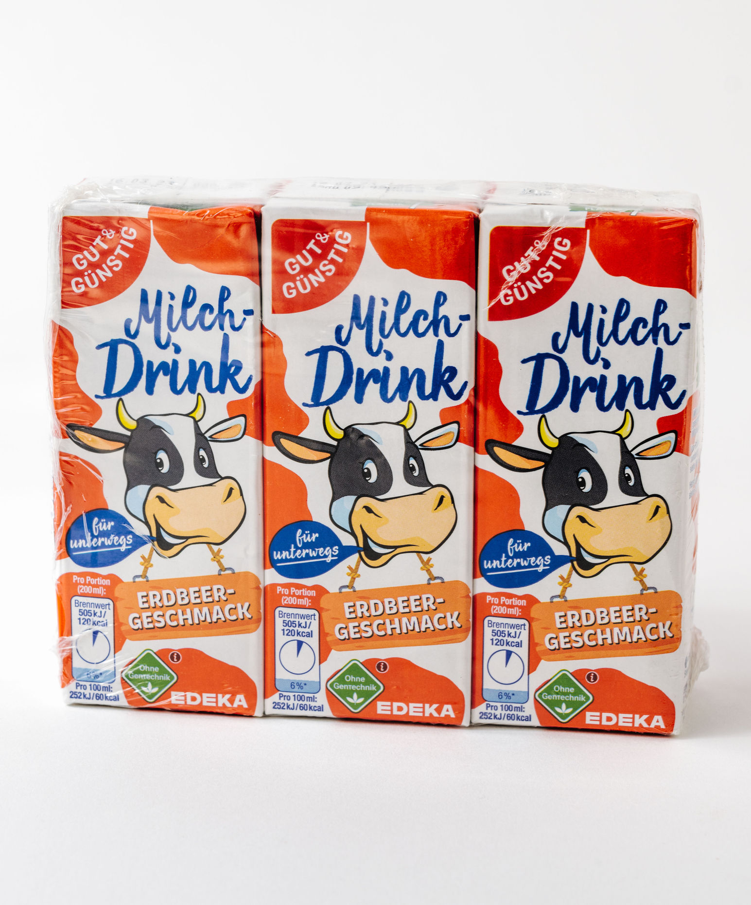 Gut & Günstig Milch mit Erdbeergeschmack