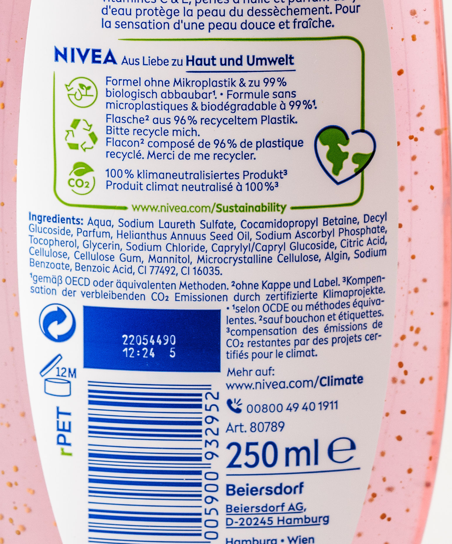 Nivea  Duş Jeli Nilüfer ve Yağ