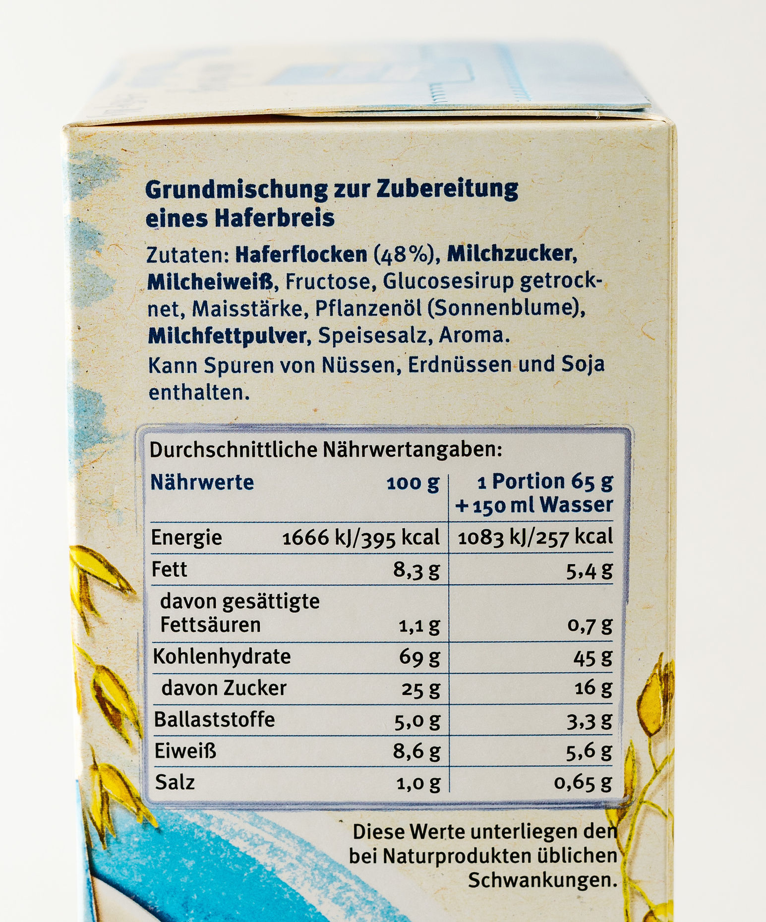 Schapfenmühle Oats