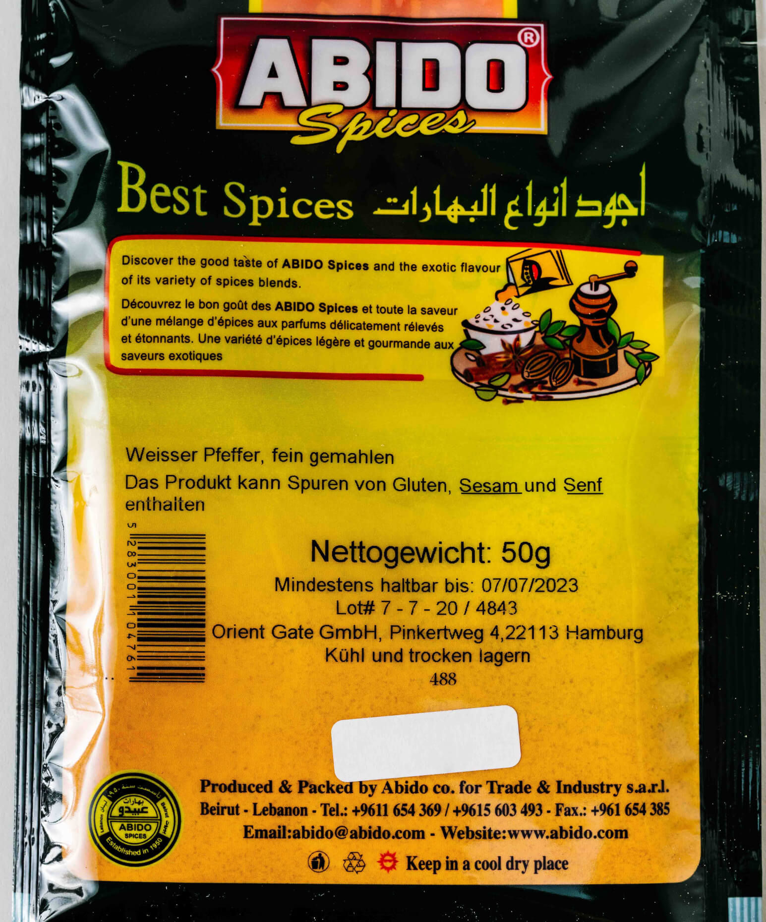 Abido Ground White Pepper