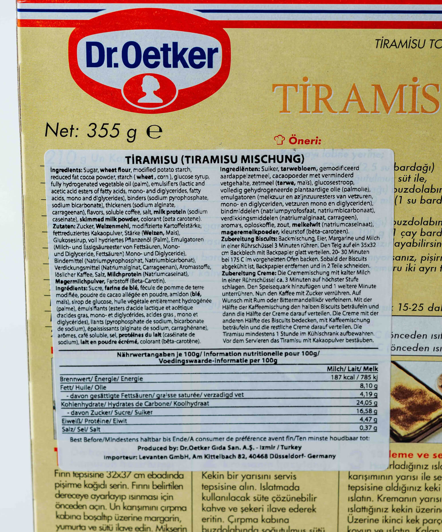 Dr. Oetker  Tatlı Karışımı Tiramisu