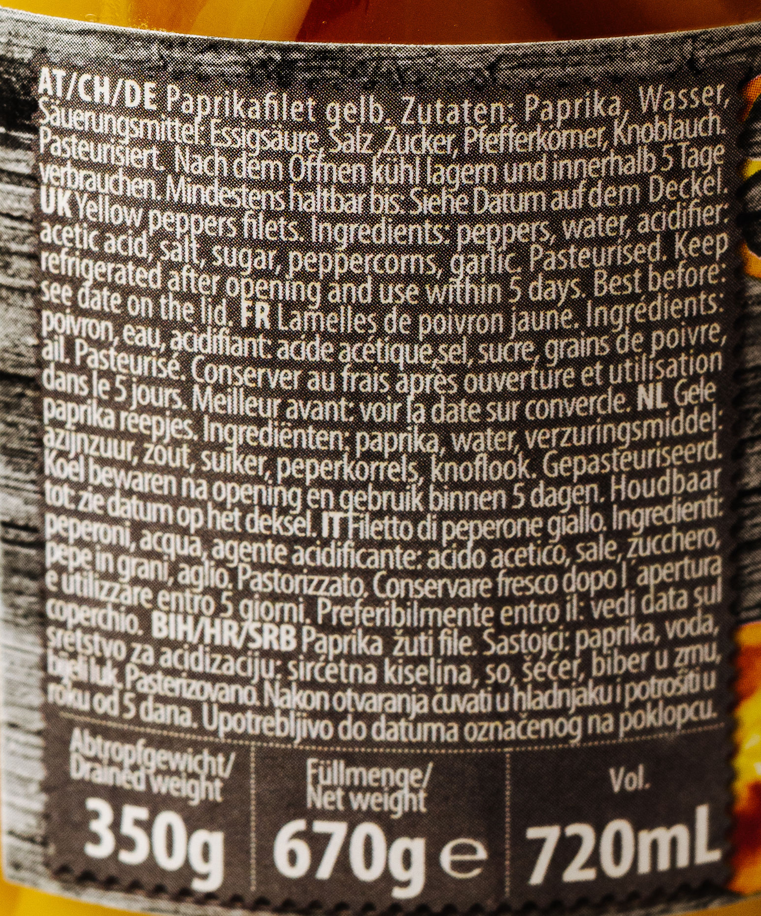 Natura Gelbe Paprika