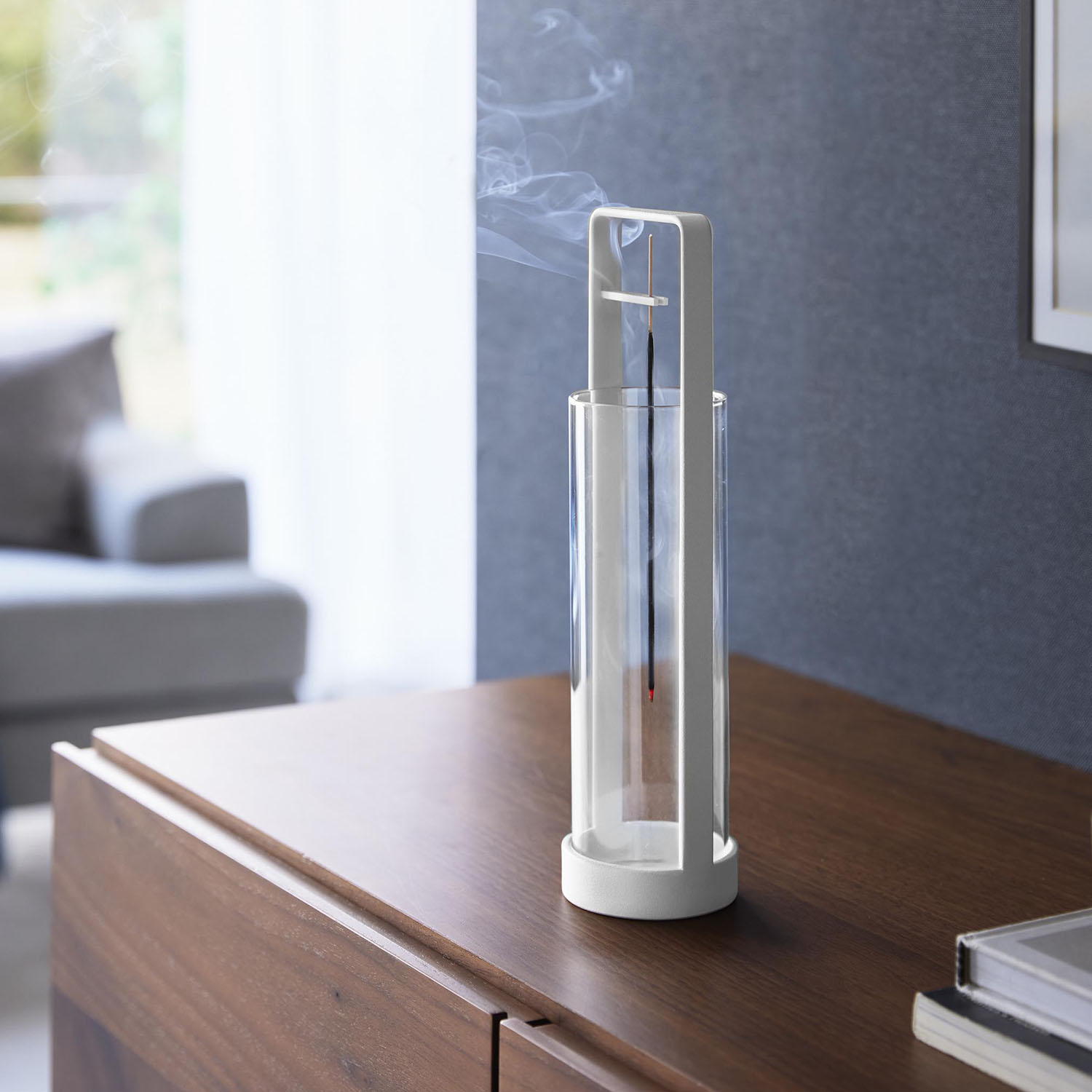 お香スタンド タワー 灰飛び防止カバー付き