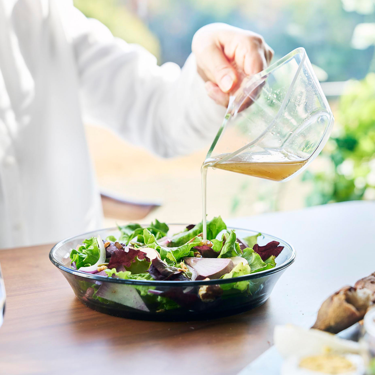 電子レンジ対応洗いやすいハンドル付き下ごしらえボウル タワー S