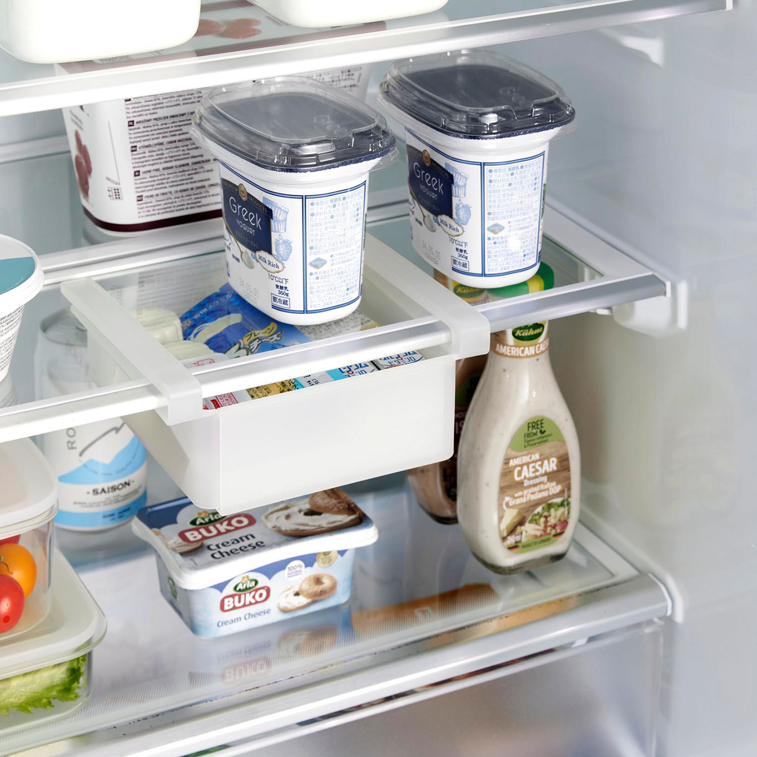 冷蔵庫中棚下伸縮ラック タワー