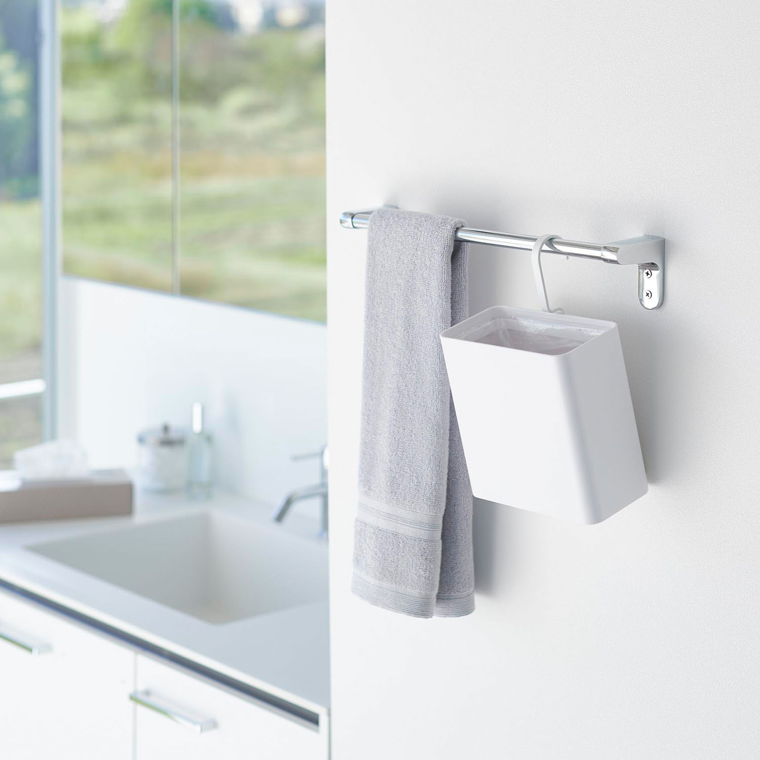 引っ掛けられるゴミ箱 タワー