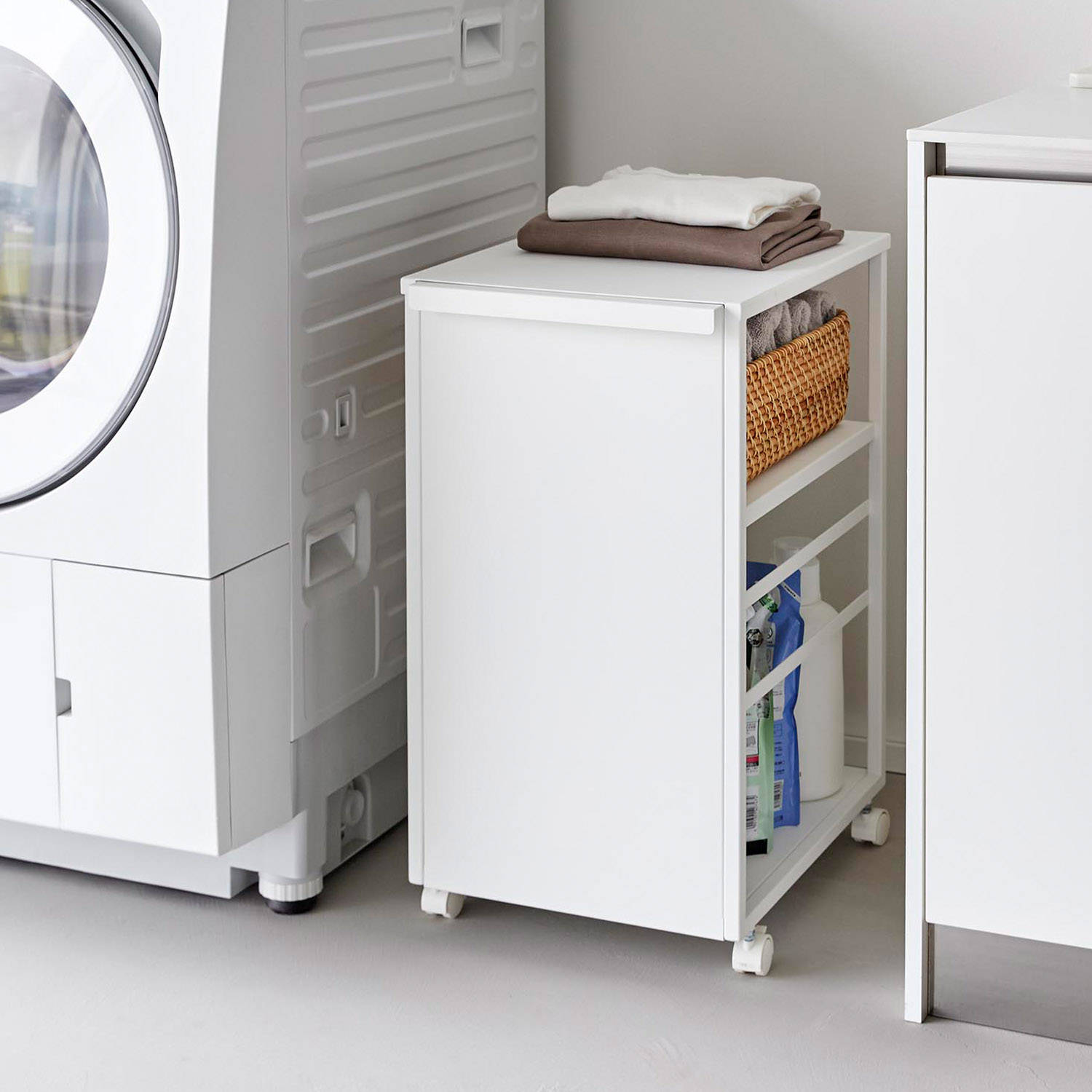 目隠しワゴン タワー スリム 天板付き