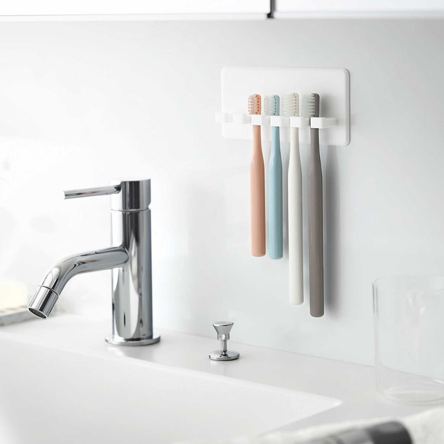 シリコーン吸盤歯ブラシホルダー タワー 5連