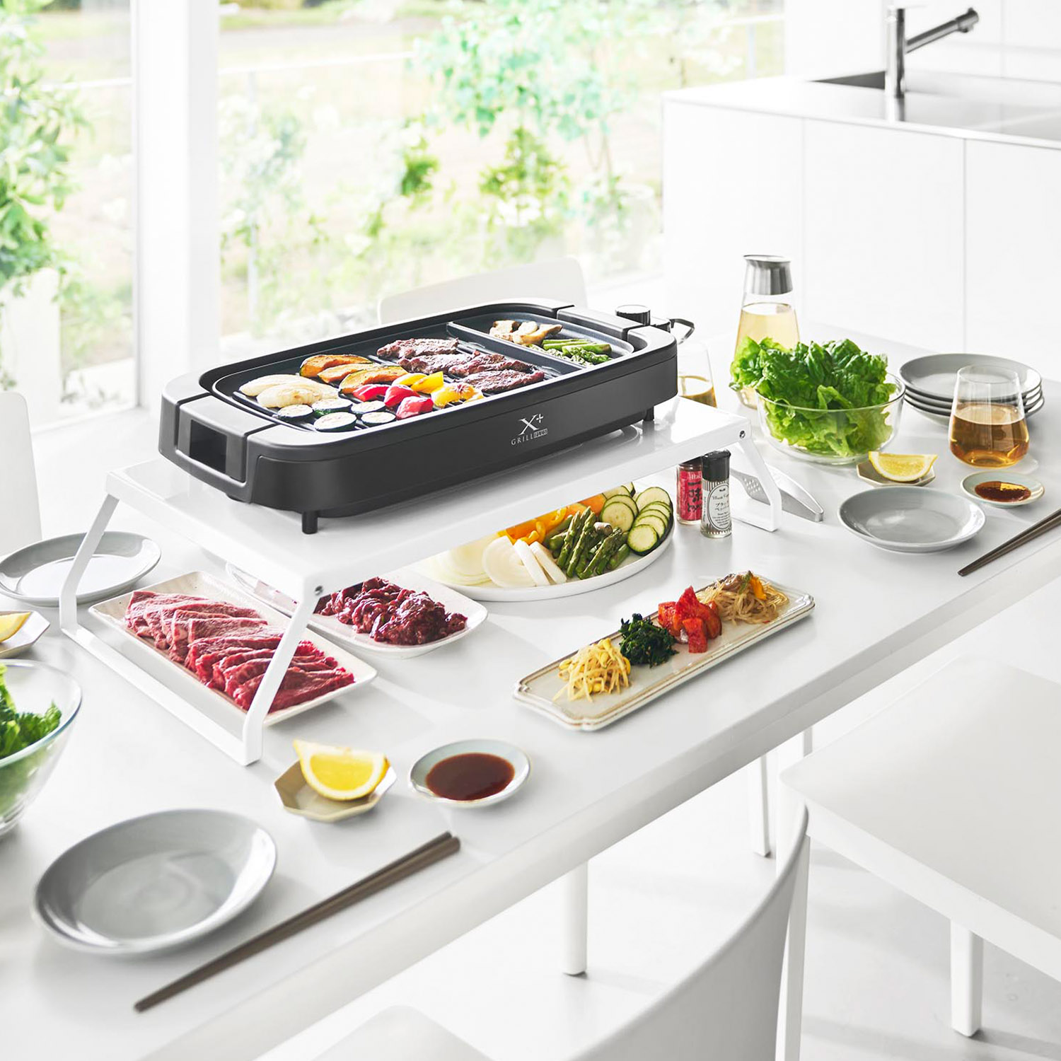 下が使える電気プレートラック タワー