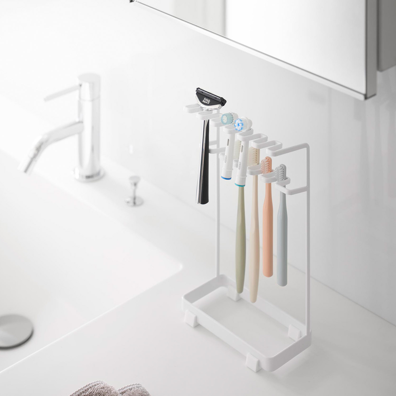歯ブラシ&替え歯ブラシスタンド タワー 2段