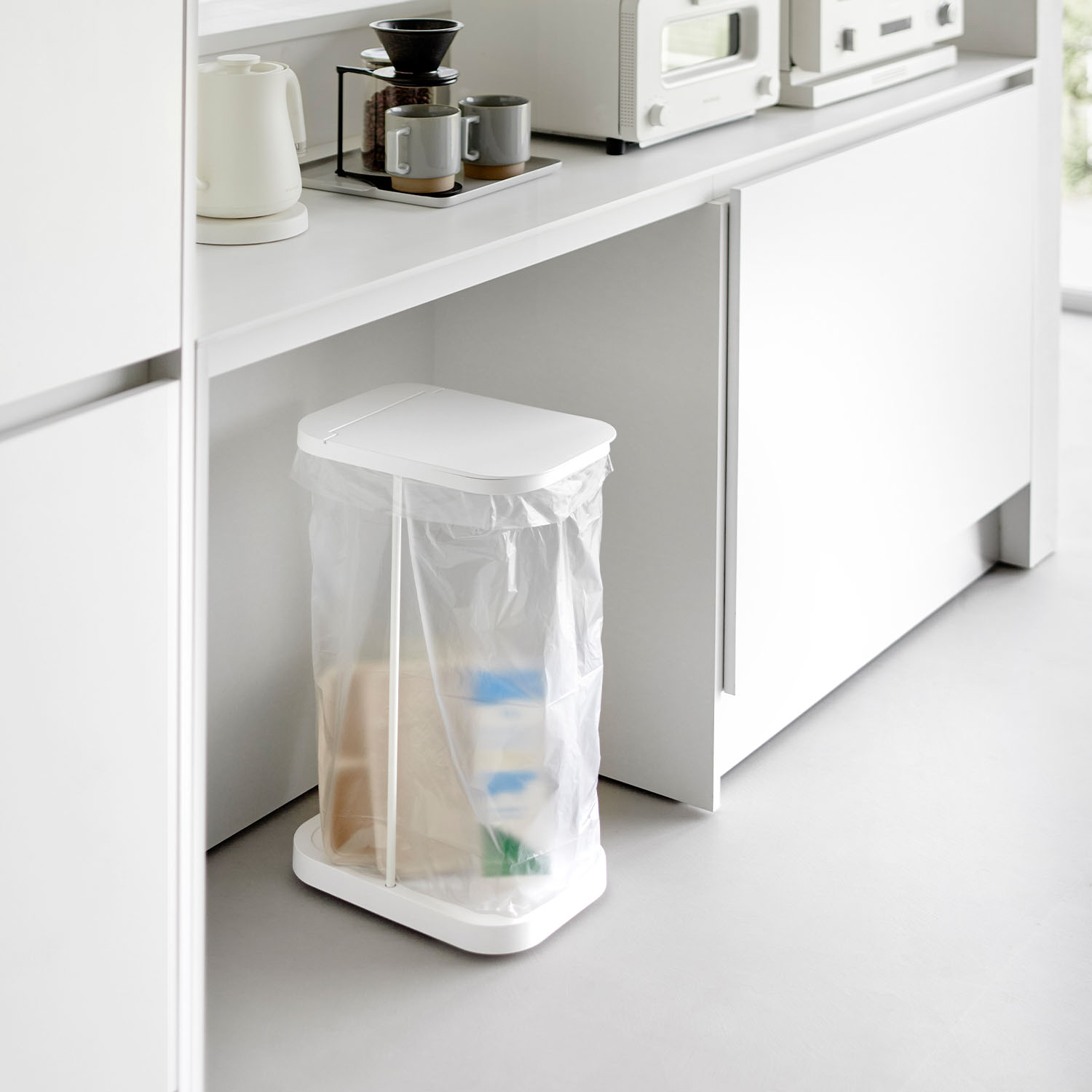 キャスター付き横開き分別ゴミ袋ホルダー ルーチェ