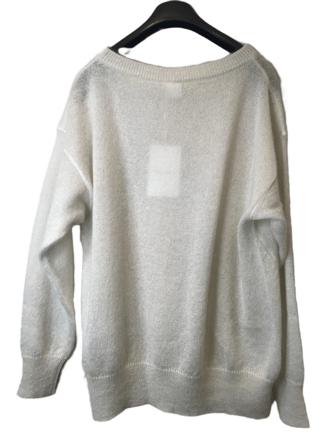 Pull blanc pailleté