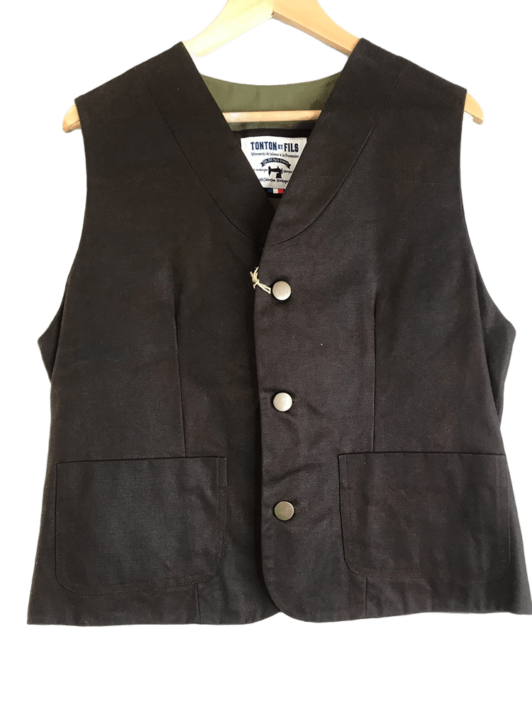 Gilets - Veston Lucien Waxed Brun