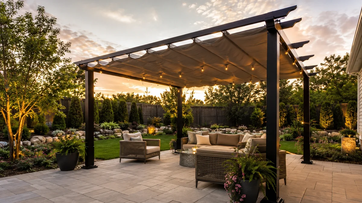 Enjoy shade and style with a standalone pergola.