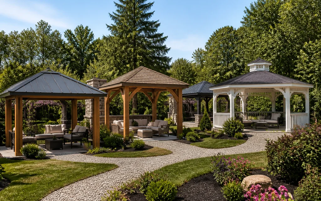 Personalized gazebo design options for different climates