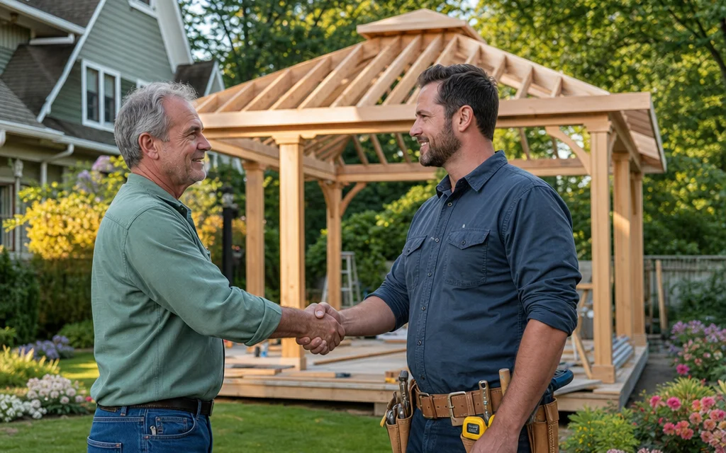Homeowner and contractor agreement on gazebo project