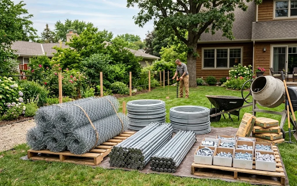 Cost breakdown for chain link fence installation