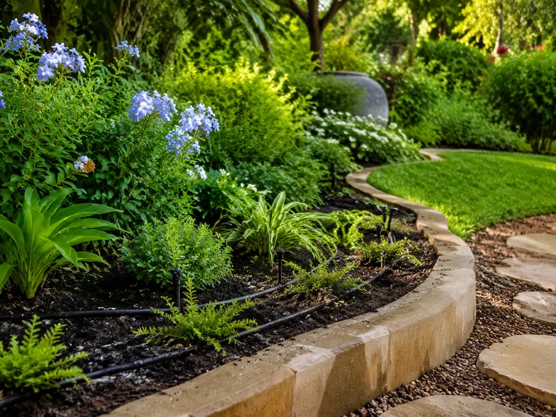 Garden with effective strategies and healthy plants.