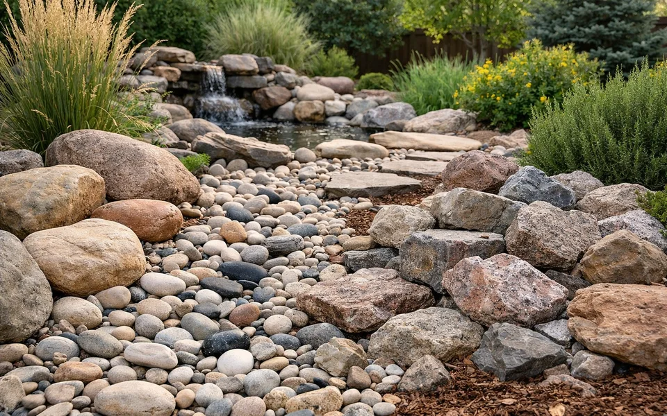 Cost-effective sourcing of landscape rocks in a garden