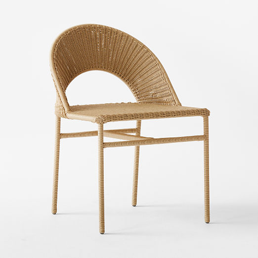 Arly Light Brown All-Weather Rattan Dining Chair