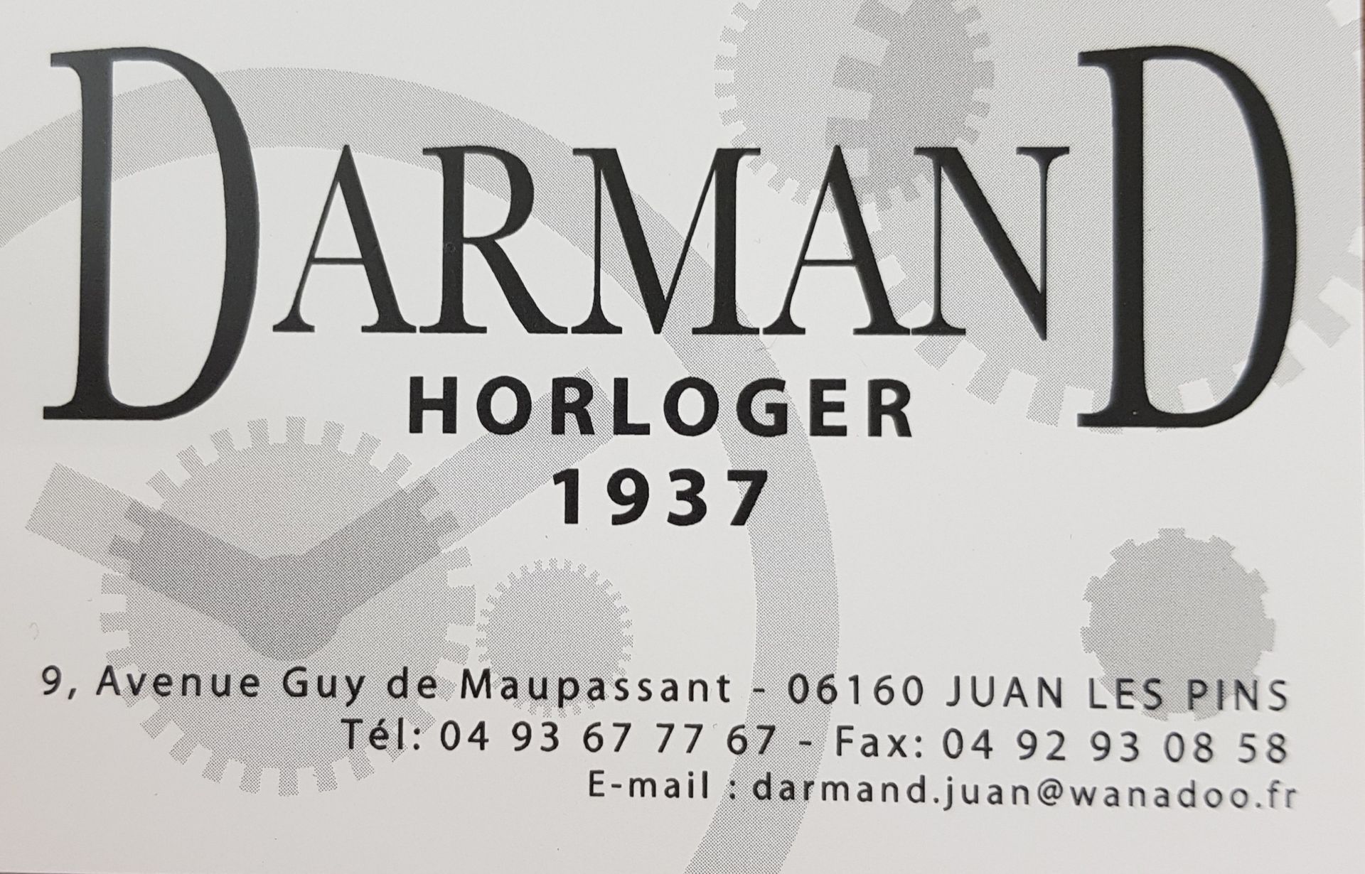 DARMAND 1937 horlogerie (détail, réparation)