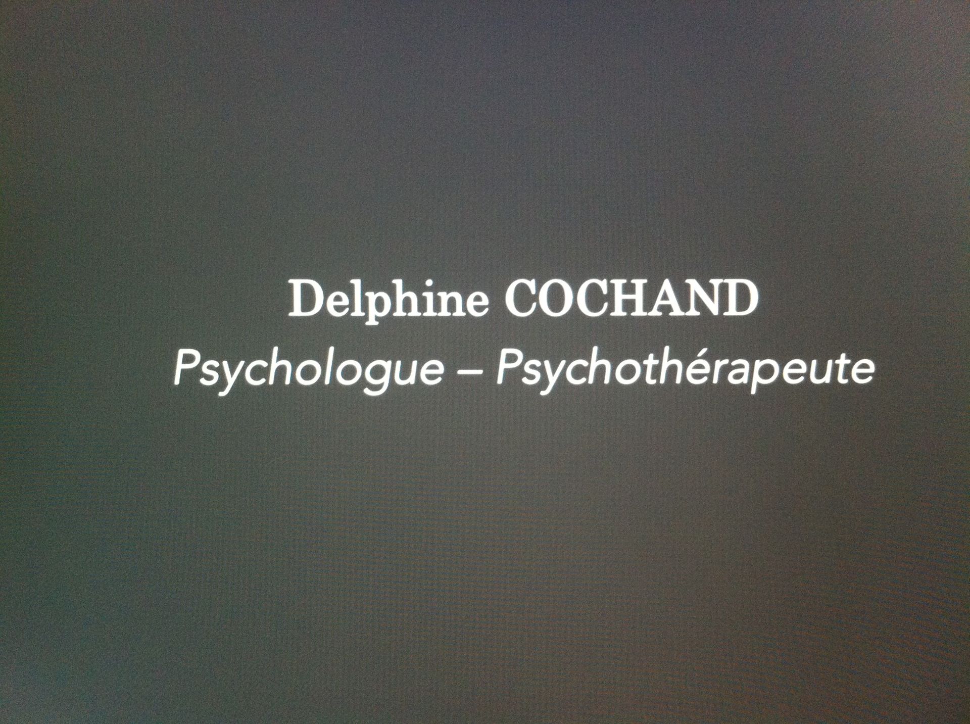 Cochand Delphine psychologue