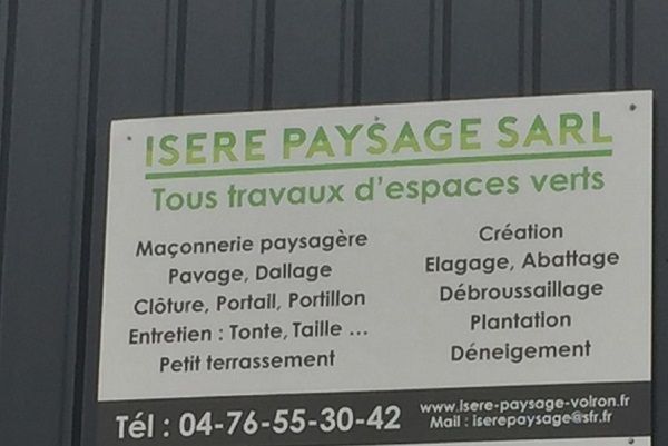 Isere Paysage jardin, parc et espace vert (aménagement, entretien)