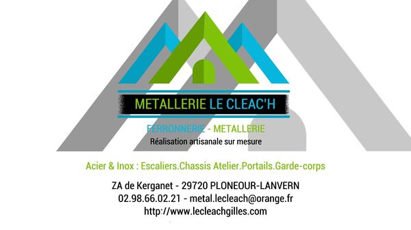 Métallerie Le Cléac'h Eurl métaux non ferreux et alliages (production, transformation, négoce)