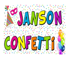 Janson Confetti article de fête (détail)