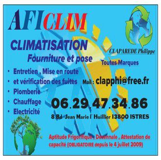 Aficlim SASU climatisation, aération et ventilation (fabrication, distribution de matériel)