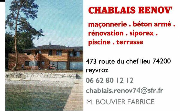 CHABLAIS RENOV' entreprise de maçonnerie