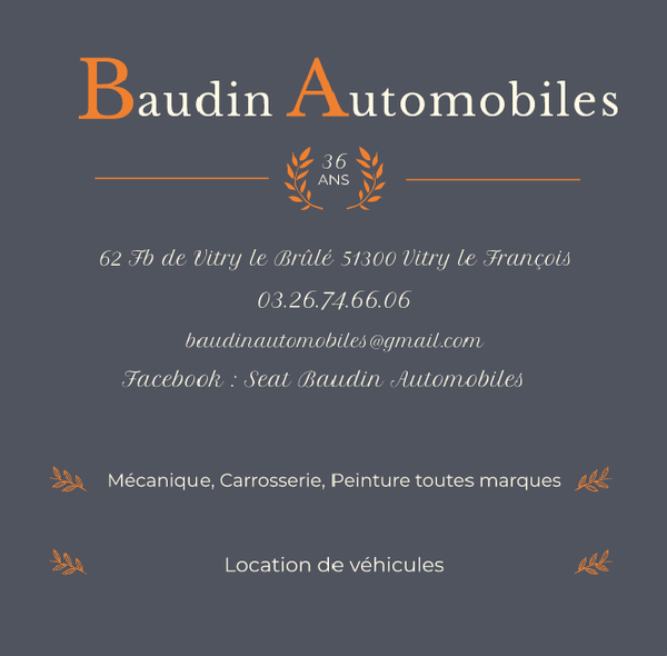 Baudin Automobiles SEAT SKODA KIA carrosserie et peinture automobile