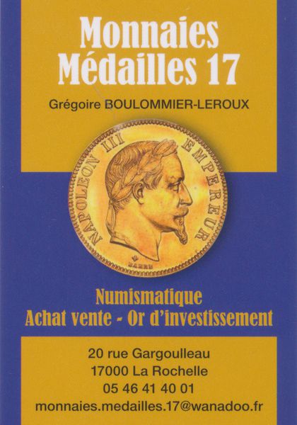 Monnaies Médailles 17 bijouterie et joaillerie (détail)