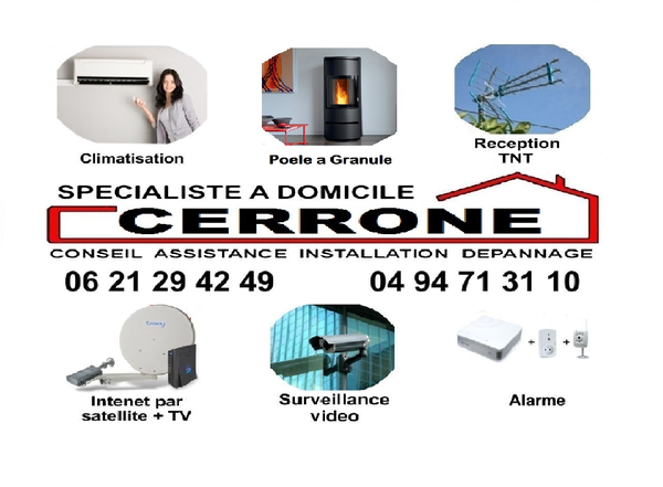 Cerrone Sud technique vente, installation et réparation d'antenne pour télévision