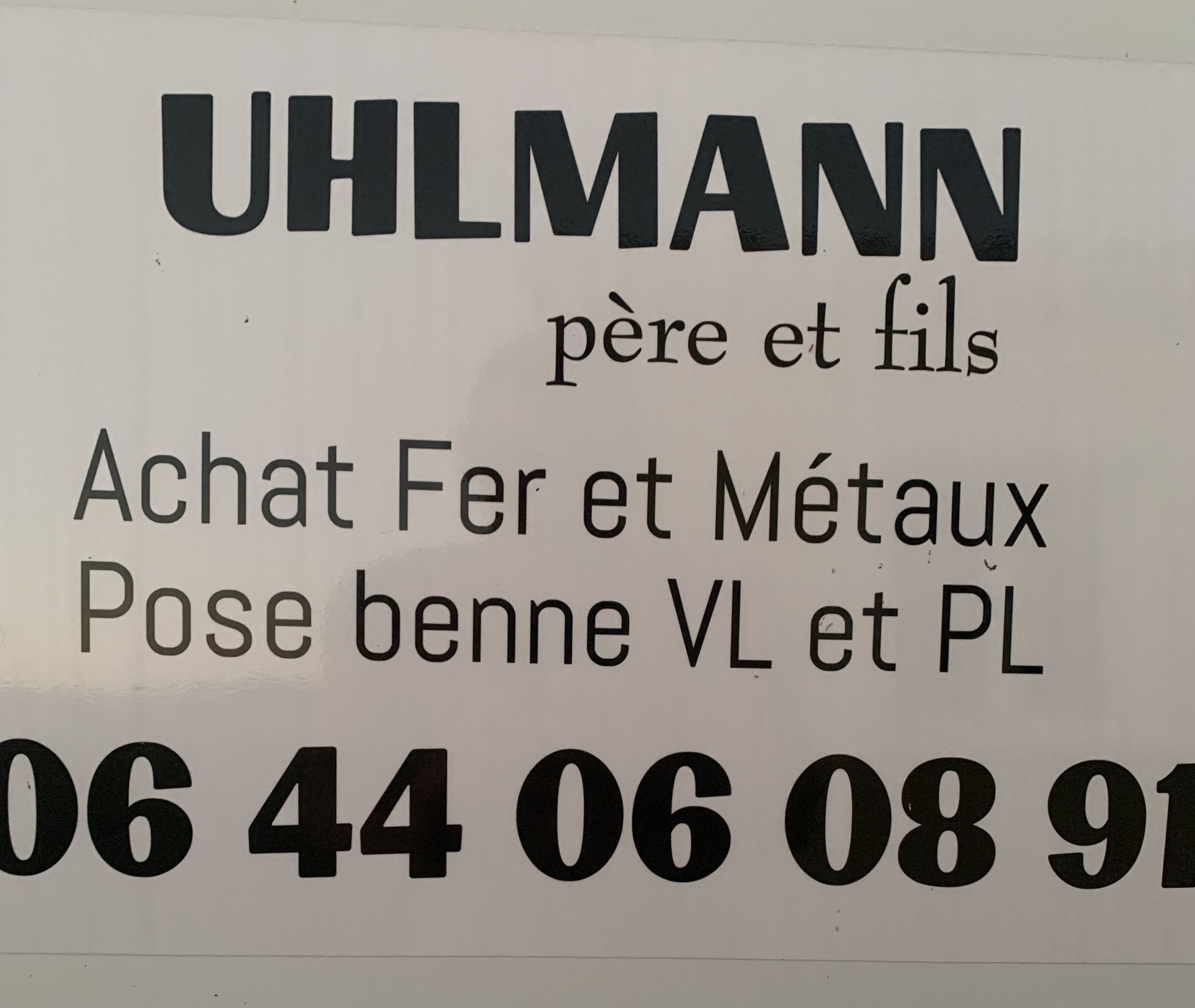 Uhlmann Père & Fils récupération, traitement du fer et des métaux