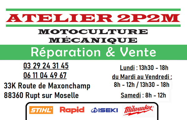 L Atelier 2p2m motoculture de plaisance