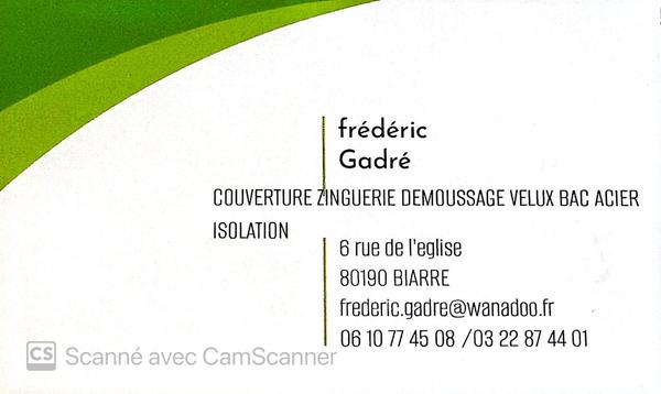 Gadre Frédéric couverture, plomberie et zinguerie (couvreur, plombier, zingueur)