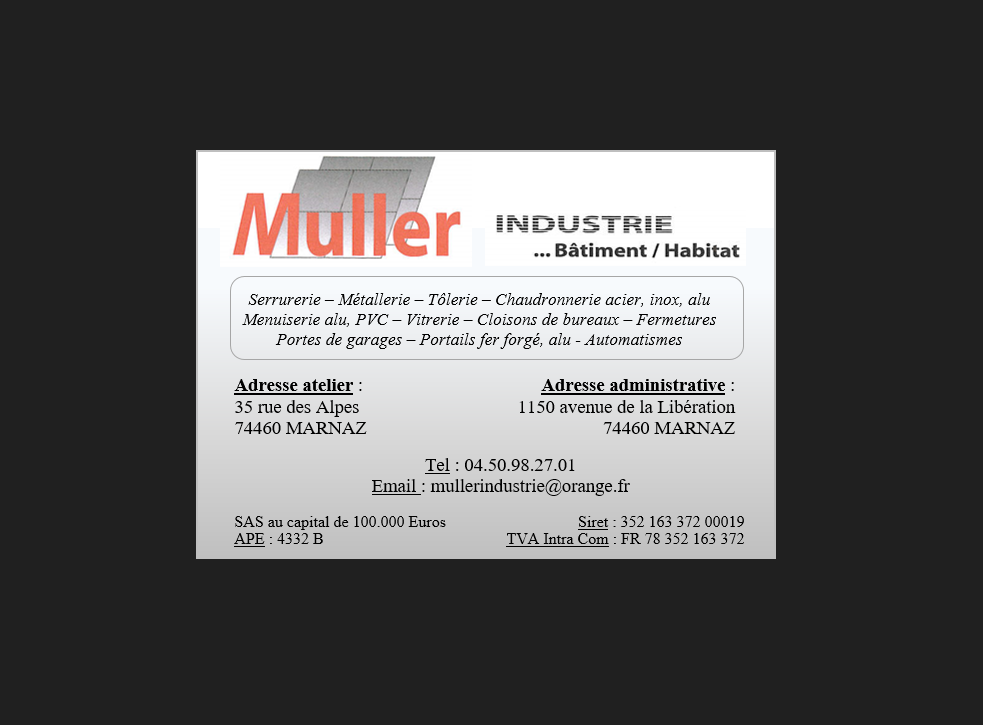 Muller Industrie SAS porte automatique et porte de garage