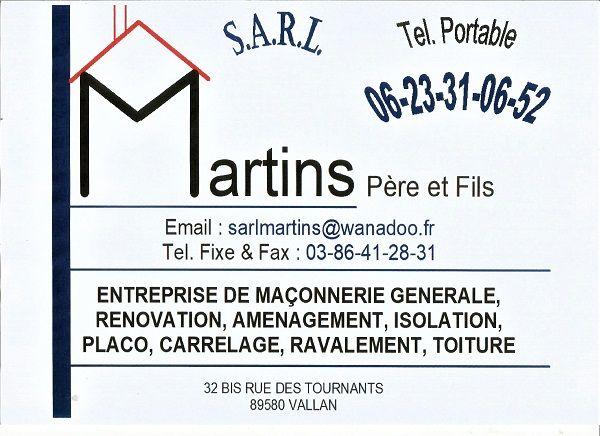 Martins Père Et Fils entreprise de maçonnerie