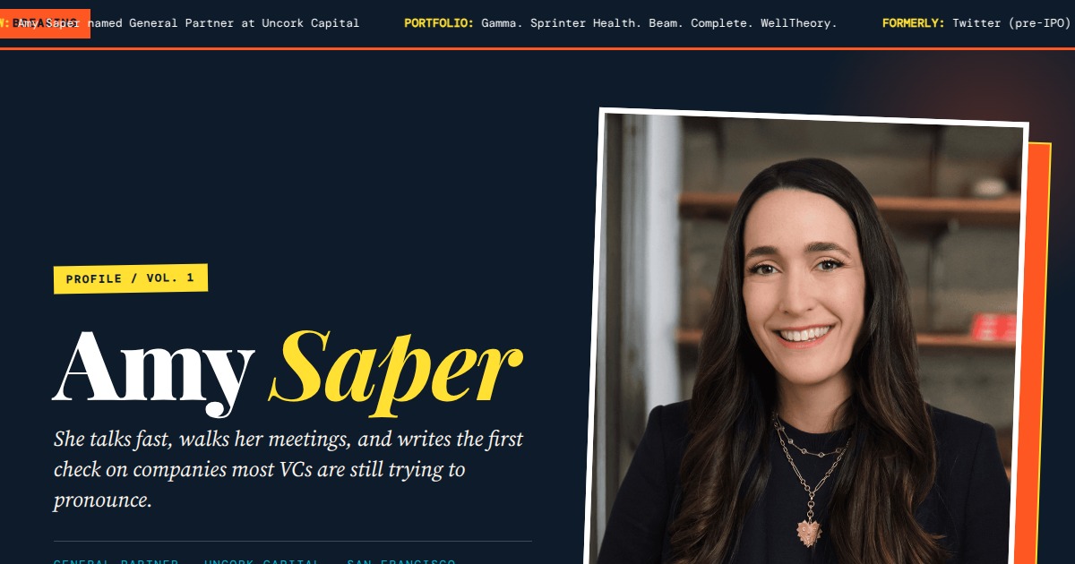 Amy Saper - General Partner, Uncork Capital | YesPress
