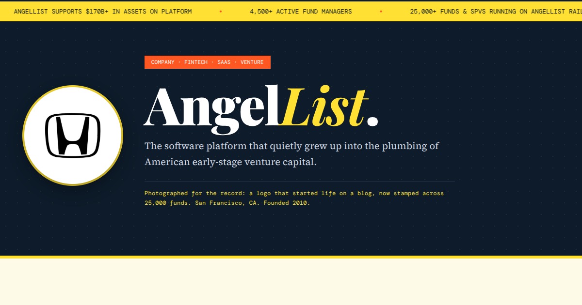 AngelList - The Software Quietly Running Early-Stage Venture | YesPress
