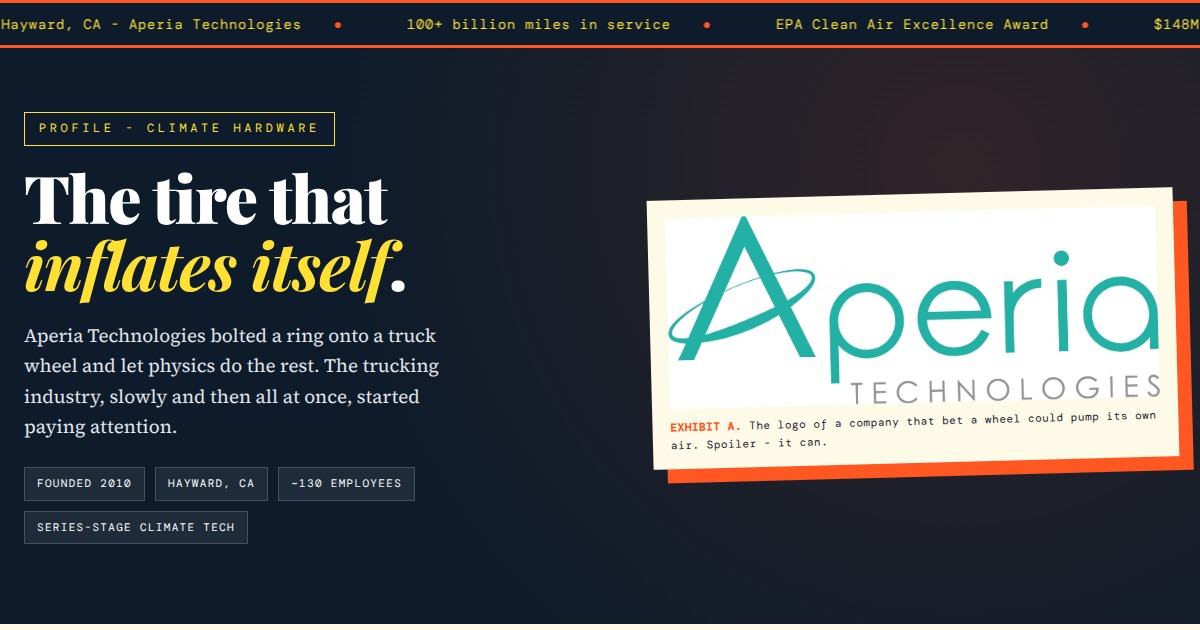 Aperia Technologies - The Tire That Inflates Itself