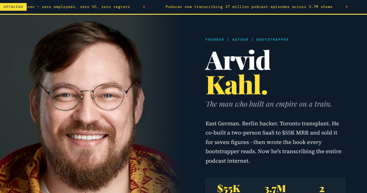 Arvid Kahl - The Bootstrapped Founder