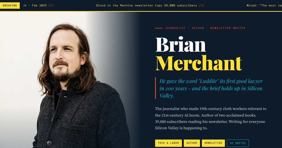 Brian Merchant - Blood in the Machine | YesPress