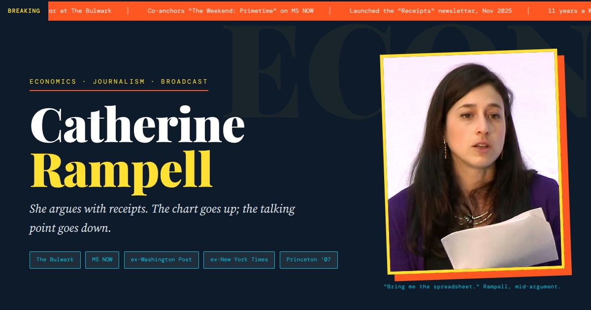 Catherine Rampell - Economics Journalist, Anchor & Columnist